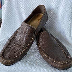 G.H Bass  Size 11.5 M Brown Slip On Leather Men Casual  Vintage Made In Brazil
